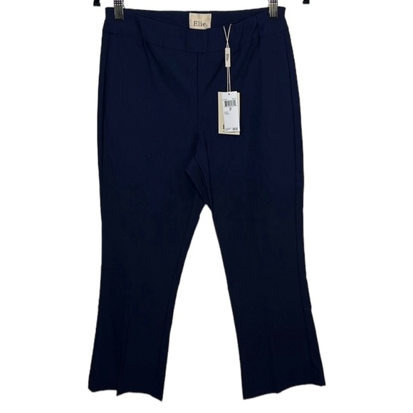 NWT Elie Tahari Navy Pull On Stretch Ankle Pants Women's Size S - Picture 1 of 5